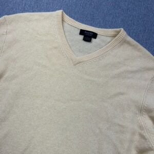 Marshall Fields Cashmere Vneck Sweater Mens Large Tall Butter‎ Yellow